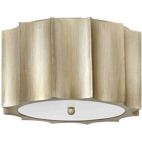 Lisa McDennon Gia 2 Light 14 inch Champagne Gold Indoor Flush Mount Ceiling Light
