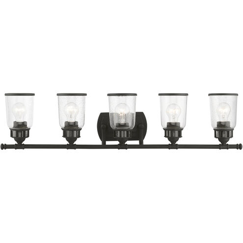 Lawrenceville 5 Light 36 inch Black Vanity Sconce Wall Light, Large