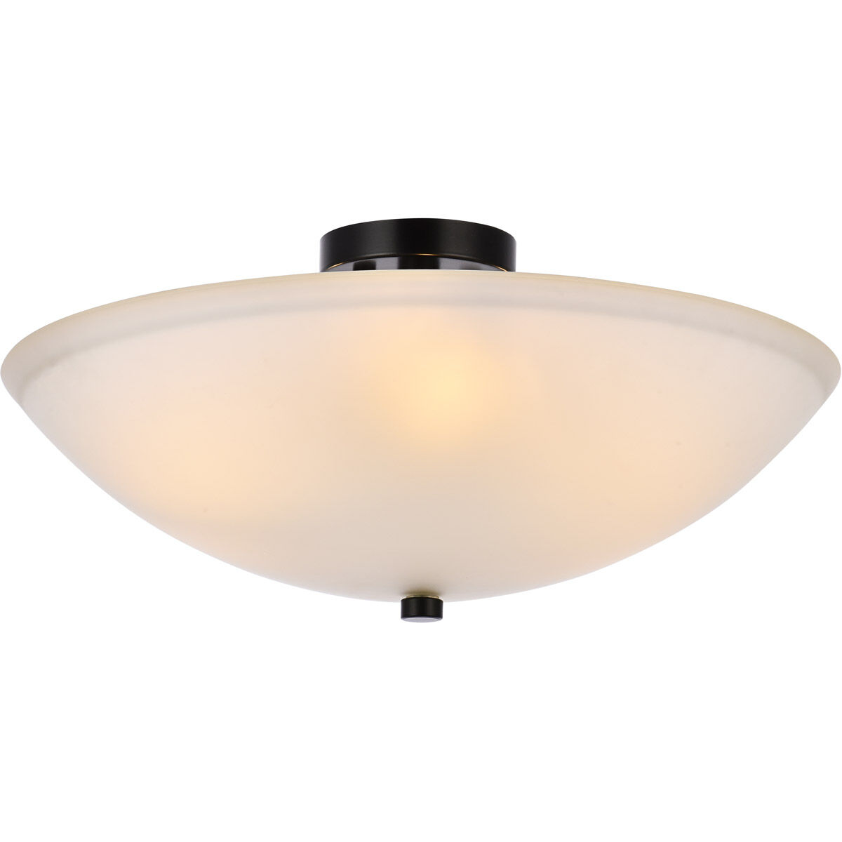 Jeanne 3 Light 19.7 inch Black Flush Mount Ceiling Light