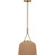 Richard June Liora 1 Light 12 inch Estate Brass Pendant Ceiling Light