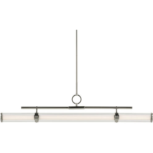 Riven LED 8 inch Polished Nickel Chandelier Linear Ceiling Light