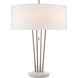 Thomas O'Brien Stefano 24.25 inch 40 watt Polished Nickel and White Marble Table Lamp Portable Light, Medium