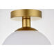 Huntington 1 Light 8 inch Brass Flush Mount Ceiling Light