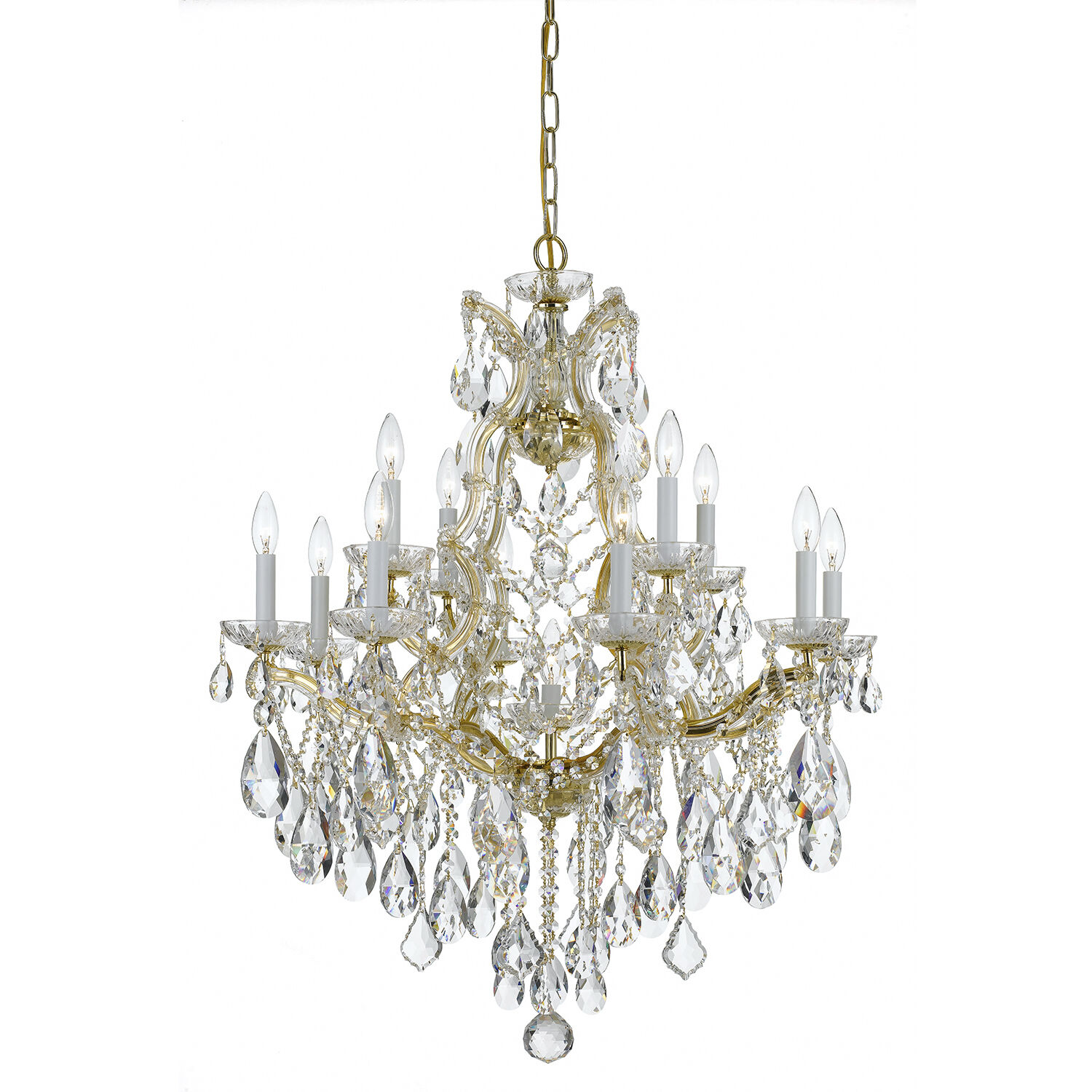 Maria Theresa 13 Light 28 inch Gold Chandelier Ceiling Light in Clear Spectra