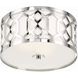 Jennings 3 Light 16.25 inch Polished Nickel Flush Ceiling Light