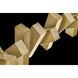 Stitch LED 42 inch Lacquered Brass Chandelier Ceiling Light, Linear & Oval