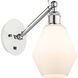 Ballston Cindyrella 1 Light 6 inch White and Polished Chrome Sconce Wall Light