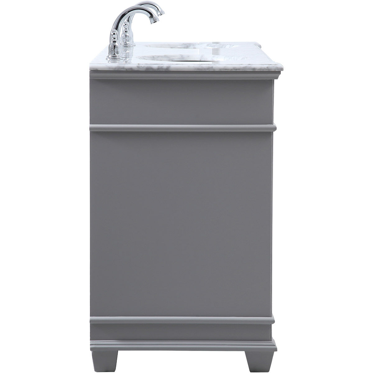 Wesley 60 X 21.5 X 35 inch Grey Vanity Sink Set in Gray