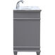 Wesley 60 X 21.5 X 35 inch Grey Vanity Sink Set in Gray