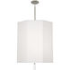 Kate 6 Light 23.75 inch Polished Nickel Pendant Ceiling Light in Ascot White