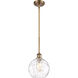 Ballston Athens Water Glass LED 8 inch Brushed Brass Mini Pendant Ceiling Light