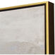 Sandstorm Gold Gray and Beige and Metallic and White Canvas