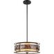 Tremont 3 Light 18 inch Bronze with Tan Chandelier Ceiling Light