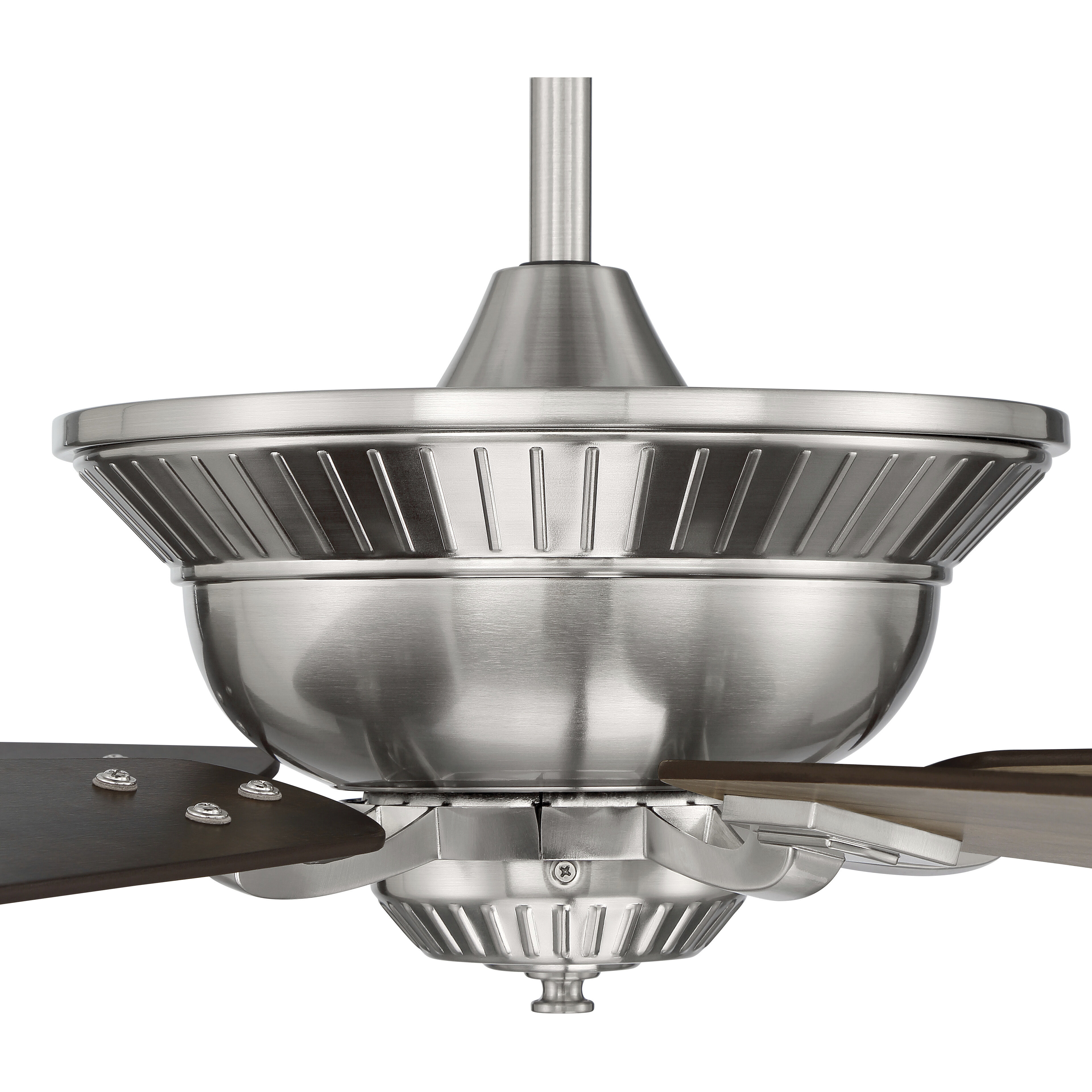 Craftmade FRM52BNK5 Forum 52 inch Brushed Polished Nickel with Dark  Cedar/Weathered Mesquite Blades Ceiling Fan