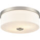 Laphia 2 Light 13.25 inch Brushed Nickel Flush Mount Ceiling Light