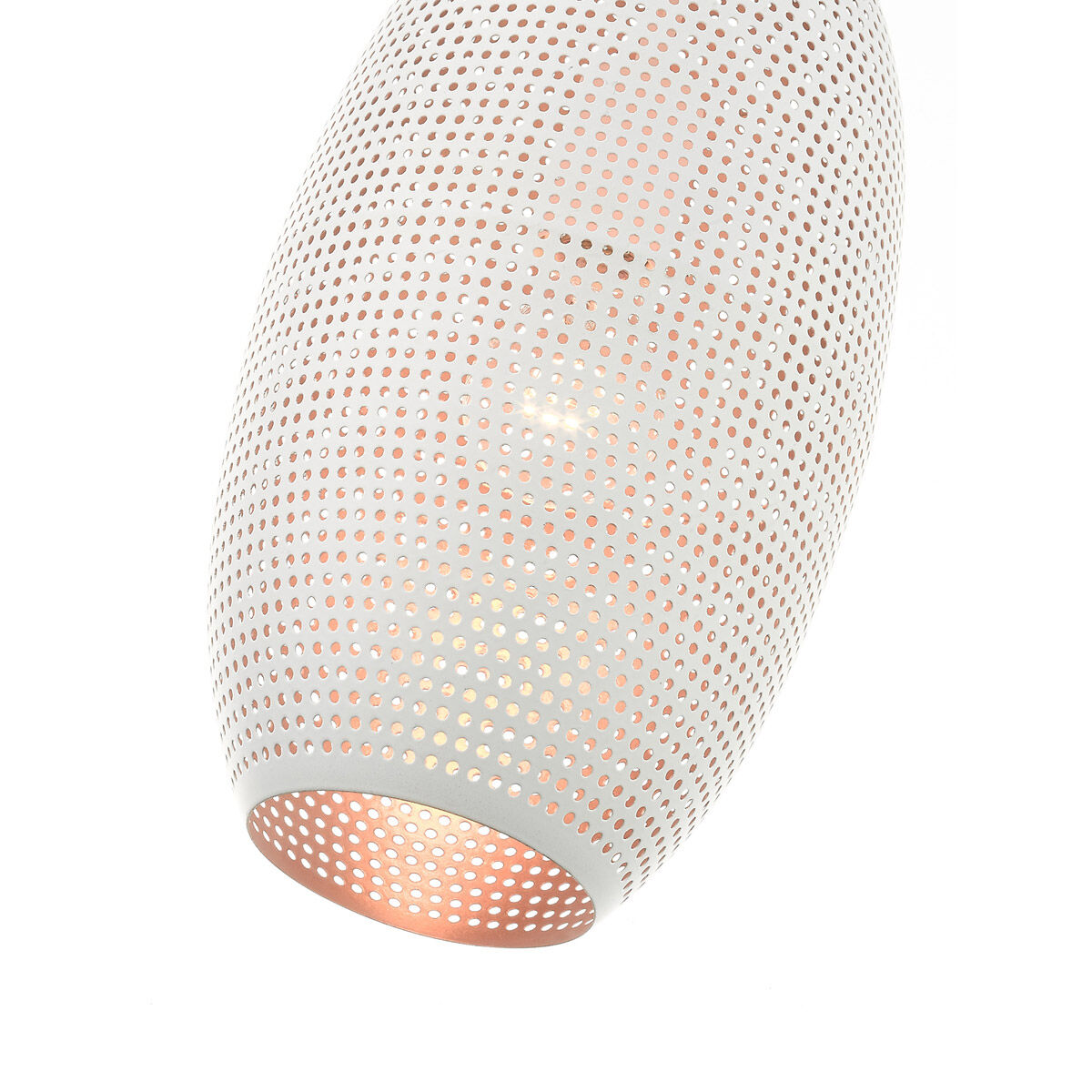 Dublin 1 Light 7 inch White with Brushed Nickel Accents Pendant Ceiling Light