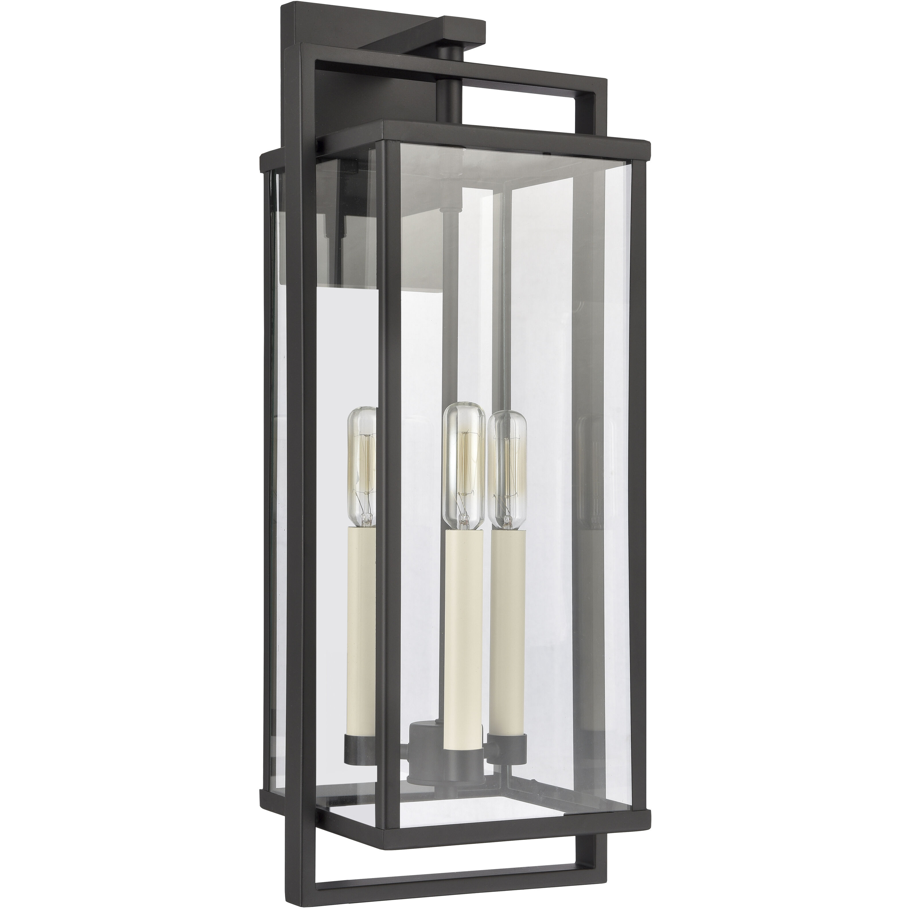 Gladwyn 3 Light 22 inch Matte Black Outdoor Sconce