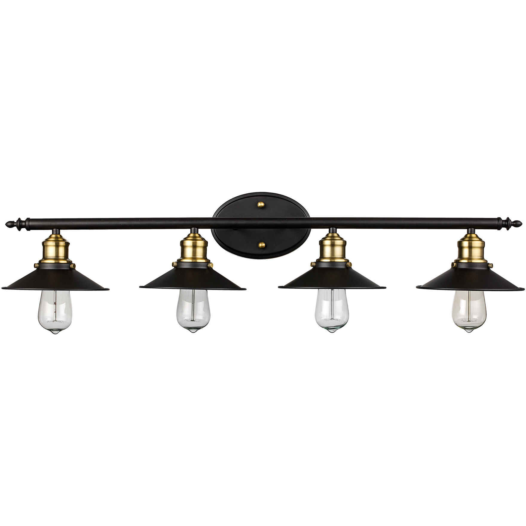 Griswald 4 Light 34 inch Rubbed Oil Bronze Vanity Bar Wall Light