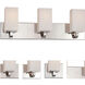 Vista 3 Light 23 inch Polished Nickel Vanity Light Wall Light