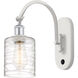 Ballston Cobbleskill 1 Light 5 inch White and Polished Chrome Sconce Wall Light