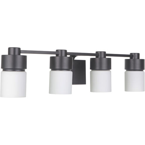 Neighborhood District 4 Light 31 inch Flat Black Vanity Light Wall Light