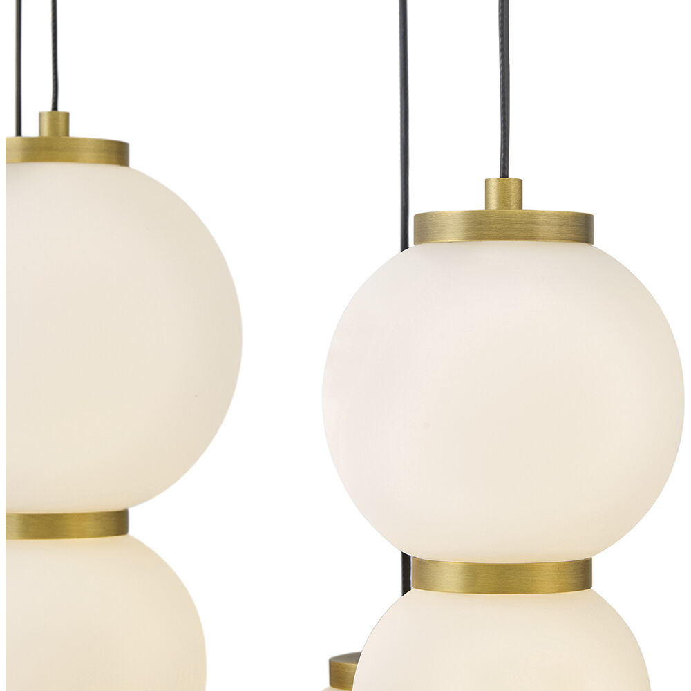 Lisa McDennon Trigo LED 52 inch Lacquered Brass Linear Pendant Ceiling Light