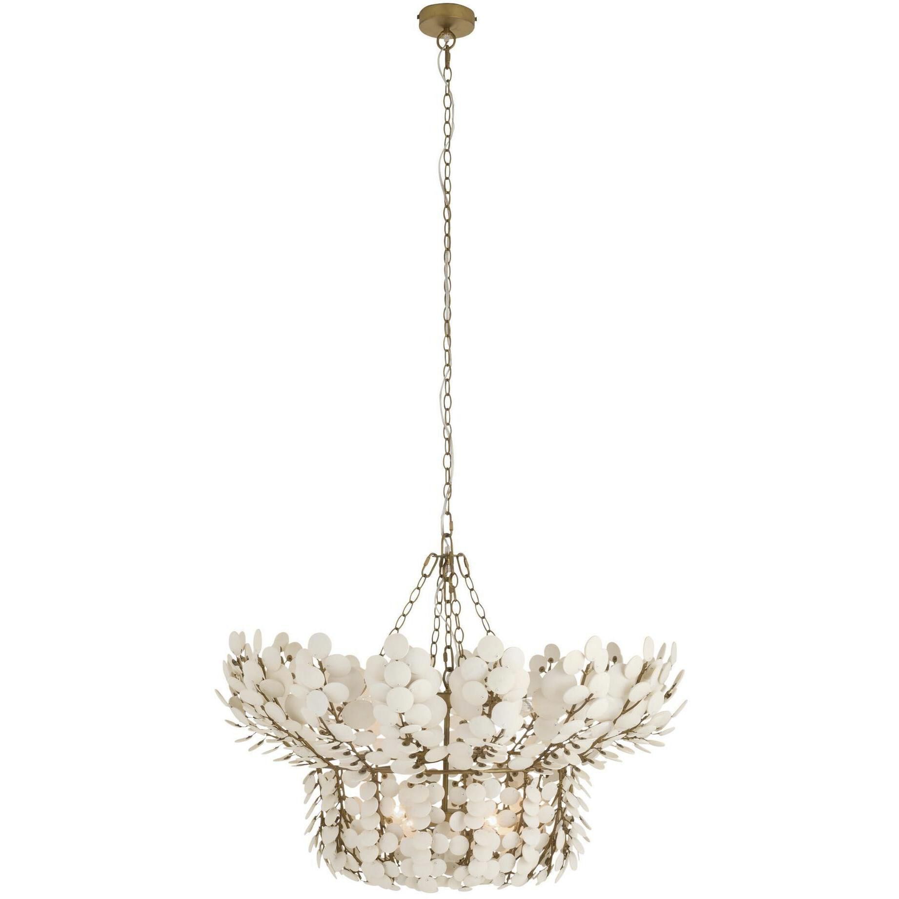 Bilal 8 Light 40 inch Antique Brass Chandelier Ceiling Light