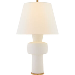 Christopher Spitzmiller Eerdmans 29 inch 100 watt Sandy White Table Lamp Portable Light, Medium