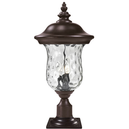 Armstrong 3 Light 25.5 inch Bronze Outdoor Pier Mounted Fixture in 4.73