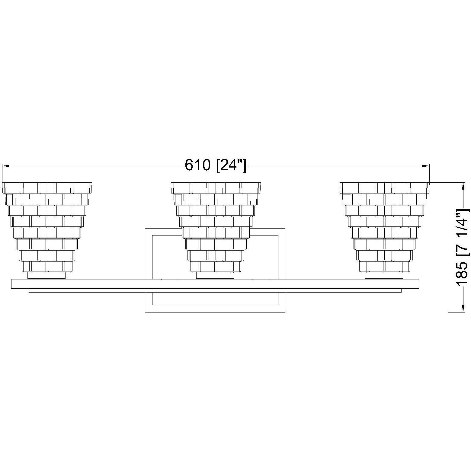 Annalise 3 Light 24 inch Modern Gold Vanity Wall Light