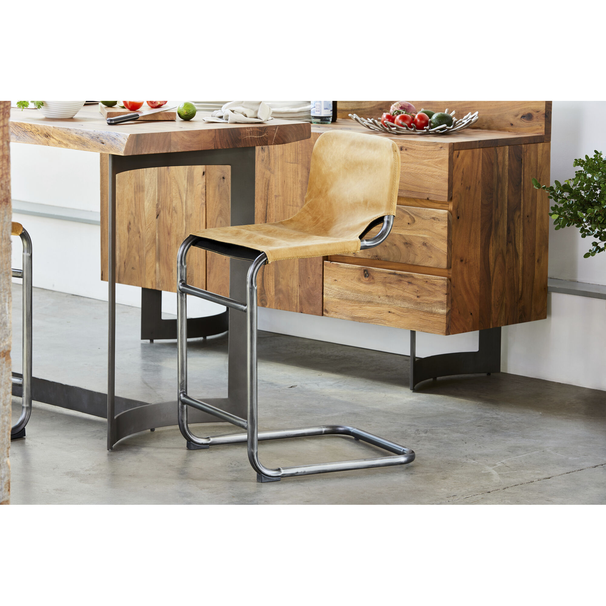 Baker 35 inch Brown Counter Stool, Set of 2