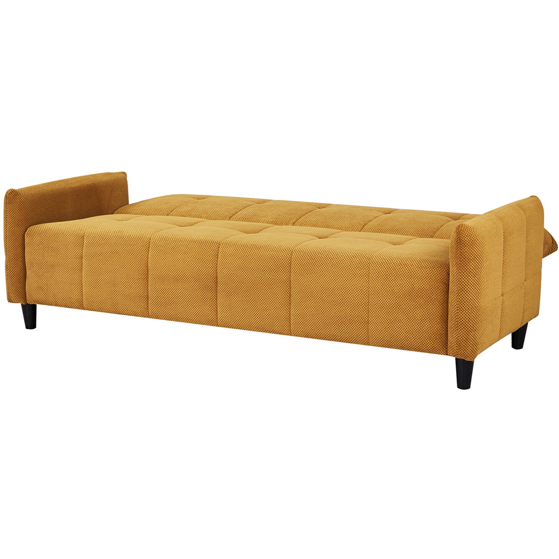 Large Biscuit Tufted Mustard Sofa