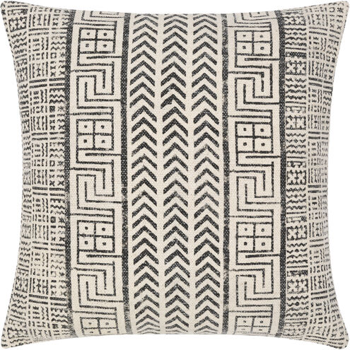 Janya 22 inch Black Pillow Kit in 22 x 22, Square