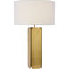Ian K. Fowler Abri 30 inch 15 watt Hand-Rubbed Antique Brass Paneled Table Lamp Portable Light, Large