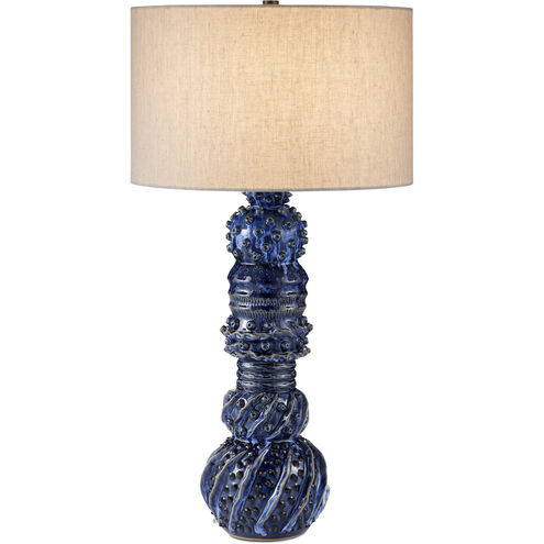 Undersea 31 inch 150 watt Dark Blue Reactive Table Lamp Portable Light