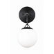 Orion 1 Light 6 inch Flat Black Wall Sconce Wall Light