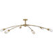 Atera LED 60 inch Heritage Brass Chandelier Ceiling Light, Single Tier