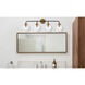 Hanson 4 Light 38 inch Black and Brass Bath Sconce Wall Light