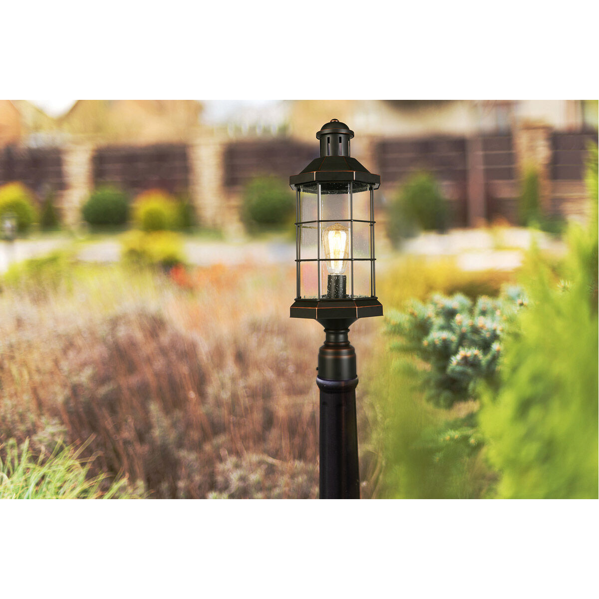 San Mateo Creek 1 Light 21.26 inch Oil Rubbed Bronze Outdoor Post lantern
