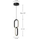 Airen LED 5.25 inch Black Pendant Ceiling Light