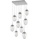 Meteo LED LED Classic Silver Chandelier Ceiling Light, Square Multi-Pendant