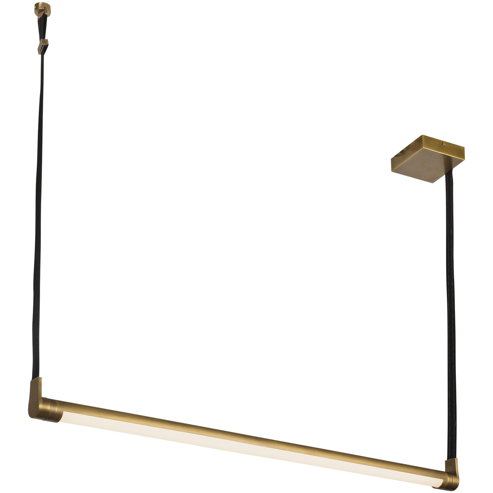 Laurence LED 1.88 inch Vintage Brass Linear Pendant Ceiling Light