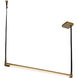 Laurence LED 1.88 inch Vintage Brass Linear Pendant Ceiling Light