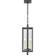 Gladwyn 3 Light 8.25 inch Matte Black and Off White Outdoor Hanging Light
