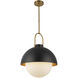 Alora Mood Harper 1 Light 15.75 inch Matte Black/Opal Matte Glass Pendant Ceiling Light