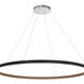 Verdura LED 60 inch Black/Brown Chandelier Ceiling Light
