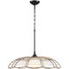 Lakeside 1 Light 30 inch Saddle Brown and Matte Black Indoor Outdoor Pendant Ceiling Light