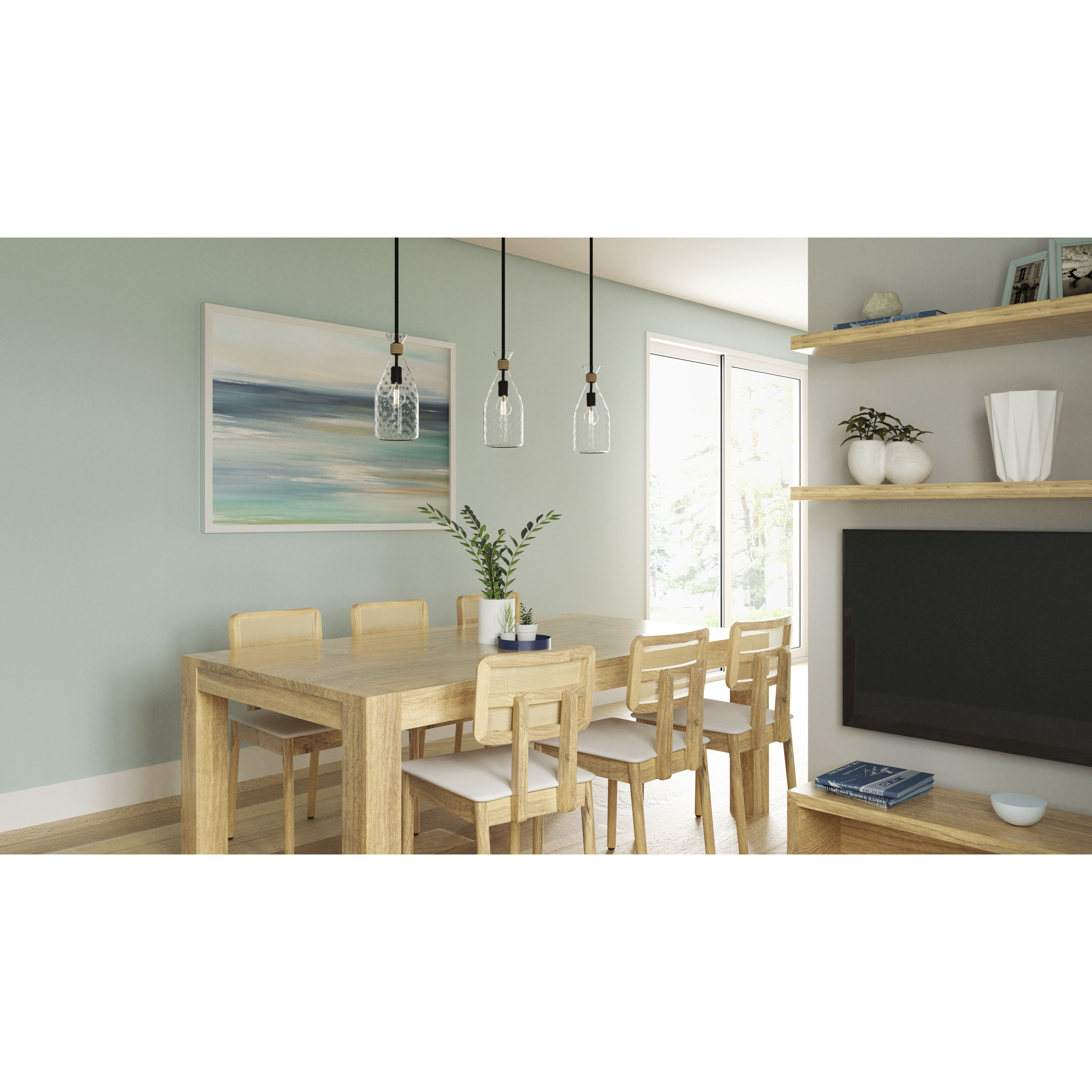 Govada 1 Light 6 inch Matte Black Mini Pendant Ceiling Light, Small