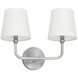 Dawson 2 Light 16 inch Brushed Nickel Vanity Light Wall Light