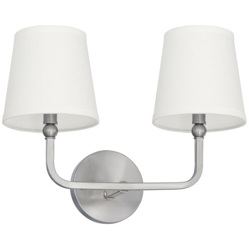 Dawson 2 Light 16 inch Brushed Nickel Vanity Light Wall Light